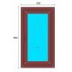 Ablak - PVC Windows 650x650 RU antracit, jobbra