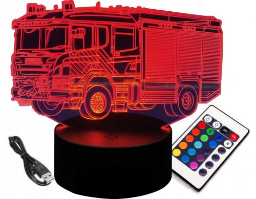  3D LED LÁMPA SCANIA TŰZTÜZELŐAUTÓ Tűzoltóság