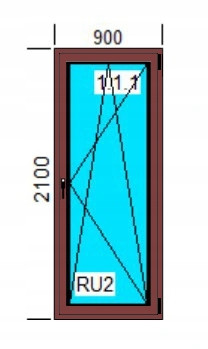 Ablak - PVC Windows 900x2000 Out