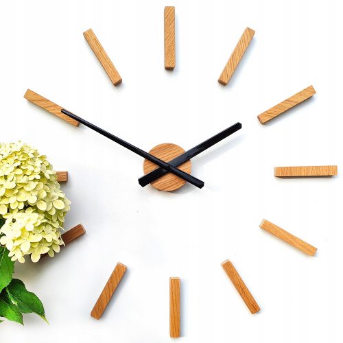 Óra - ModernClock fekete, réz falióra, 65 cm