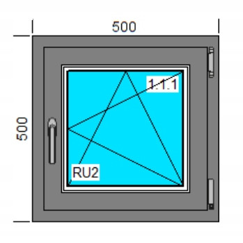 Ablak - KERESKEDELMI PVC ABLAKOK 800x400 U ARANY TÖLGY KÉTOLDALAS.