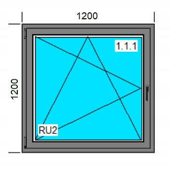 Ablak - Veka 50x40 multifunkcionális gazdasági ablak