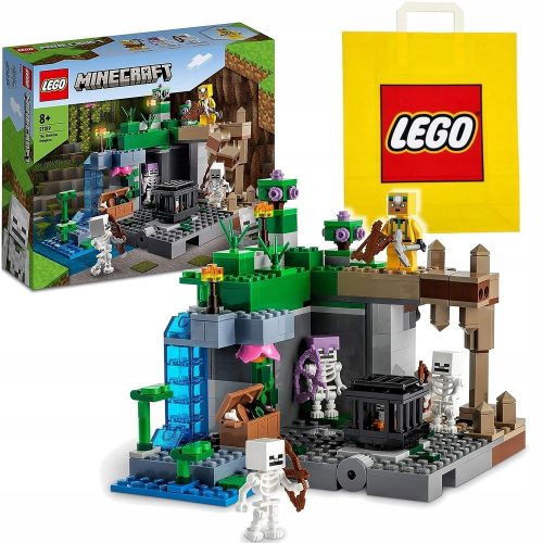  LEGO Minecraft 21189 Skeleton Dungeon + VP papírtáska LEGO 6315792 közepes