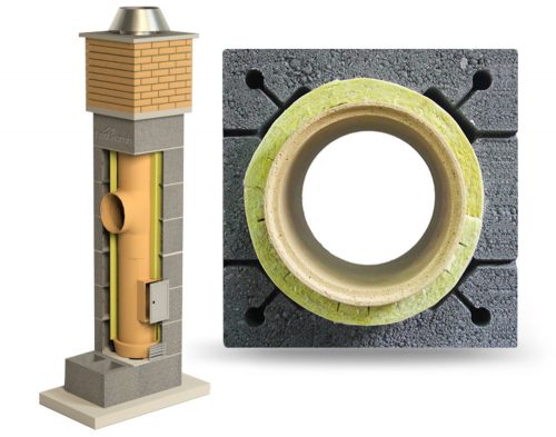 Kéményrendszer, tartozékok - Kerámia rendszer kémény 6 m k 200 bku prémium