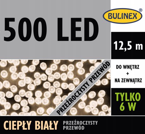 Kültéri karácsonyi világítás - BULINEX LAPPS 500LED MARRI FEHÉR