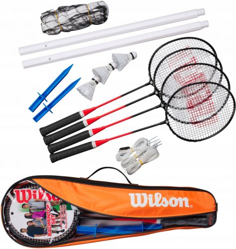  Wilson Badminton V2 3 4PC háló, ütőkészlet tollaslabdával