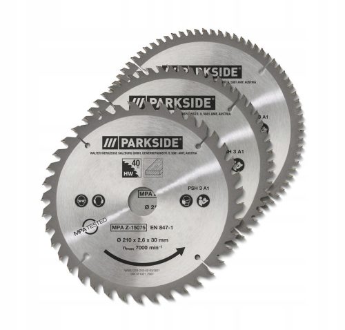 3 db Parkside PSH 3A1 favágó tárcsa készlet