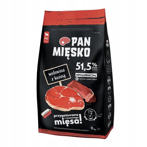 Száraz kutyaeledel - Pan Mięsko marha és kecske ropogós M 9kg