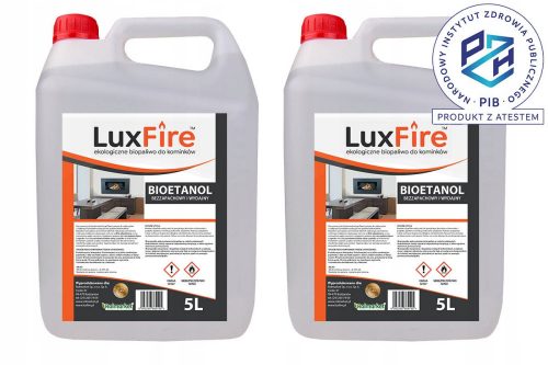 Bio kandalló - Lux Fire 10l fűtési folyadék szagtalan üzemanyag -igazolása!