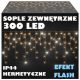 Karácsonyi fények - Külső jégcsapok 300Led Lamps+Flash Warm IP44