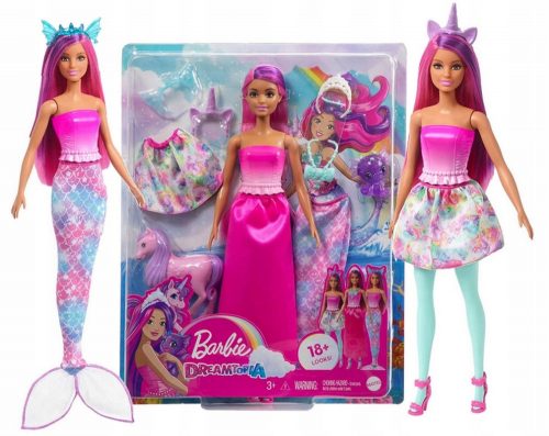 Barbie baba - BARBIE DOLL DRESS UP sellő unikornis