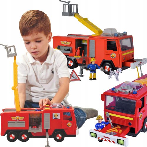  Simba Fireman Sam Jupiter Pro tűzoltóautó + Sam figura + kutyafigura 9252516