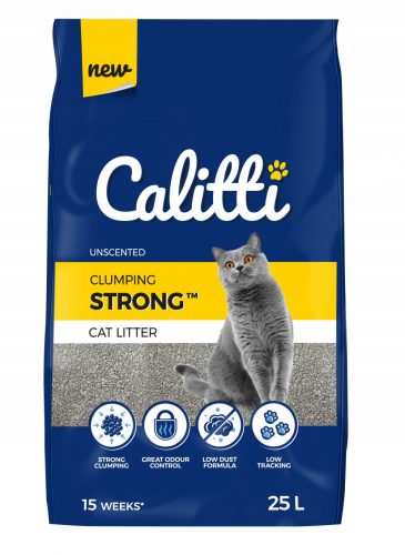 Alom nyulaknak és kis rágcsálóknak - Calitti Strong Unscented 25l - bentonit alom