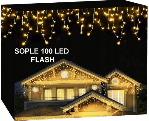 Karácsonyi fények - Sople 100 led led lámpatest fehér lámpák meleg