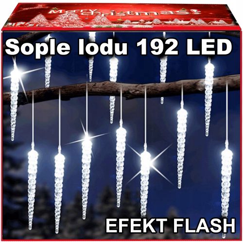 Karácsonyi fények - Hóhó jég jég 30 cm -es meteory lámpák 192led l3