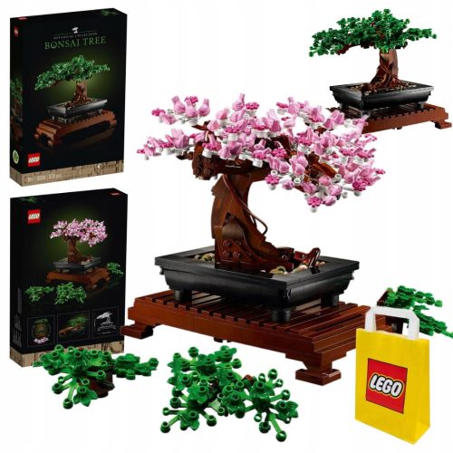  LEGO ICONS 10281 Bonsai Tree + VP papírzacskó LEGO 6315792 Közepes