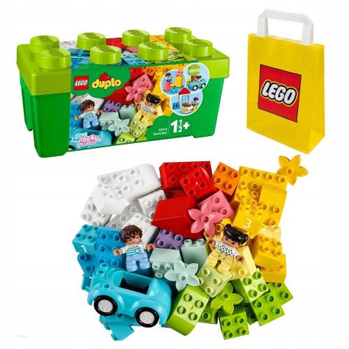  LEGO Duplo 10913 Doboz kockákkal + LEGO papír ajándéktáska Közepes méretű M 41x34x12 cm