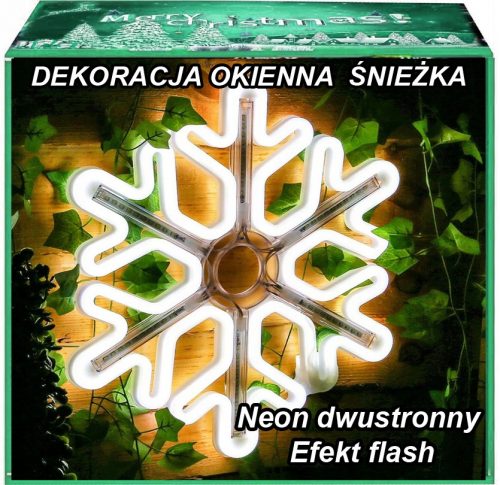 Karácsonyi világítás - Śnieżka Neon 30 cm karácsonyi dekoráció az ablakért