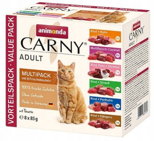 Konzerv macskáknak - Animonda Carny Multipack Sachets 8x85G