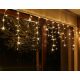 Kültéri karácsonyi világítás - Külső ICICLes 100 LED -lámpák+Flash Warm IP44