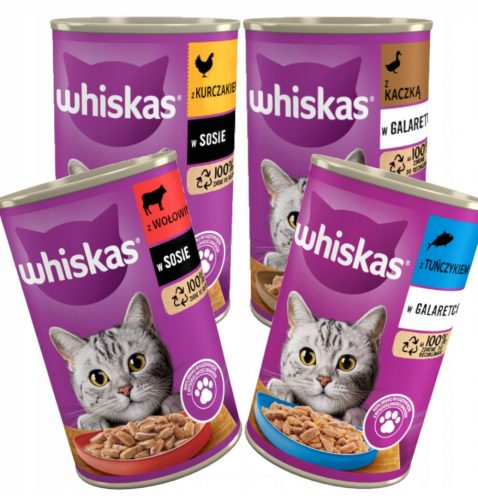 Konzerv macskáknak - Whiskas felnőttkori ízek keveréke nedves macskaeledel 12x400g