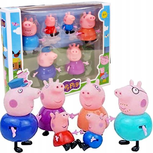 Játék figura - Sertés figurák peppa set családi barátok 14