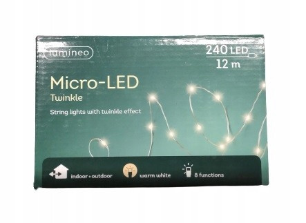 Karácsonyi fények - A 240 LED WDE/IntRemple Buly B 12m -es mikro lámpák