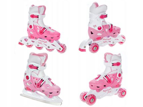 Gyermek retro korcsolya - 4in1 Skate Rollers Croxer Balloon Pink 37-40