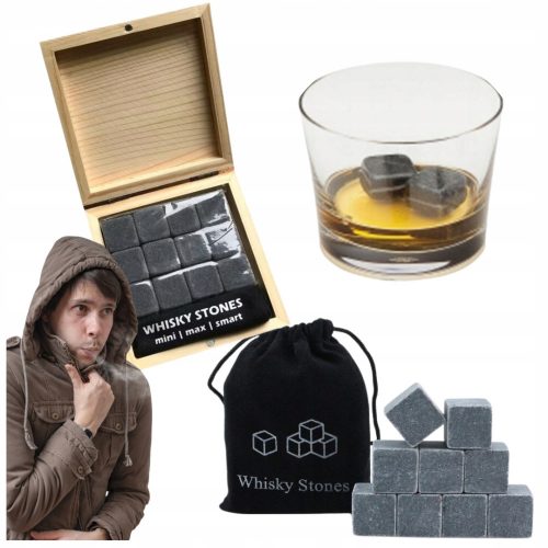 Ice Stones Fa whisky kocka 12 db AJÁNDÉK FÉRFI