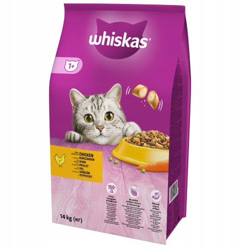 Granulátum macskáknak - Whiskas csirke 14 kg macskaeledel csirkével