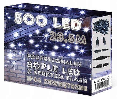 Kültéri karácsonyi világítás - SOPLE 500 LED PROFESSIONAL VASTAG NEHÉZ + VAKU