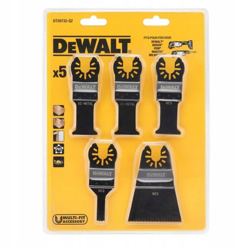 Fűrészek, fűrészlapok - 5 Multi-Tool DeWalt DT20732 készlet