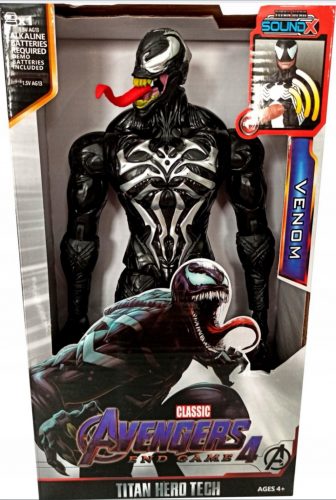  Avengers Titan Hero Tech Venom figura, fekete, 30 cm