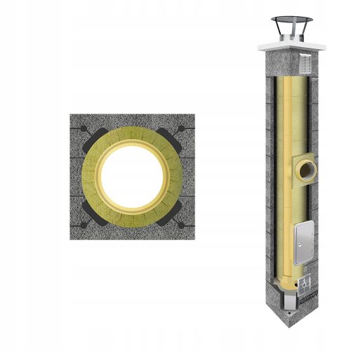 Kéményrendszer, tartozékok - Rendszerkerámia kémény K FI 200 6m