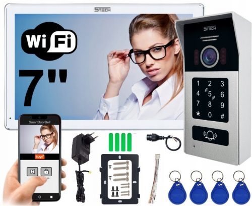 Digitális 2 vezetékes WiFi videó kaputelefon 5TECH TWIN 7''