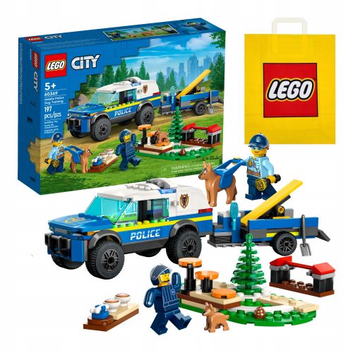  LEGO City 60369 Rendőrkutya kiképzés a terepen + VP papírzacskó LEGO 6315792 Közepes