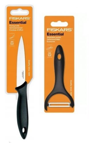 Konyhai kaparó - Fiskars Essential Skrobaczka + univerzális kés