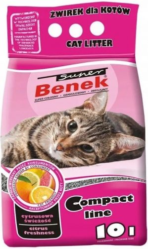 Alom nyulaknak és kis rágcsálóknak - Super Benek Compact Citrus Freshness alom 10L