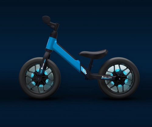 Futóbicikli - BALANCE BIKE LED DIÓDÁK 3-6 éves, kék kerék