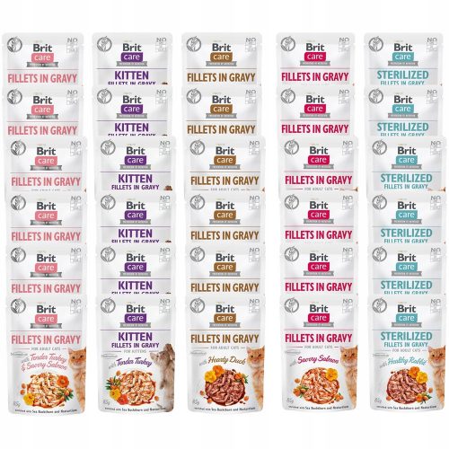 Konzerv macskáknak - Brit Care Cat FG Mix ízek 30x85G