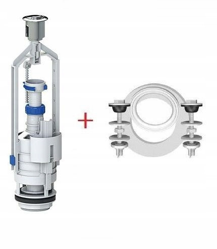 WC öblítő gomb - Kézműves szelep+kkpol javító készlet
