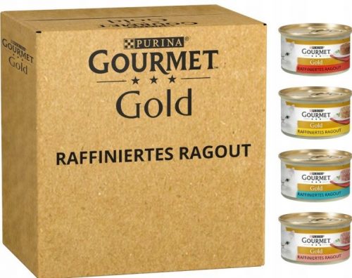 Konzerv macskáknak - Gourmet Ragout 24x85g DARAB ZSELIKEVERÉKBEN