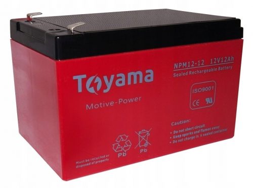  Toyama Motive NPM 12 Ah 12V zselés akkumulátor