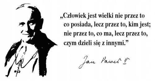 Gyermek falragaszok - Ragaszkodik a felirattal a falra, II. János Pál pápa idézet