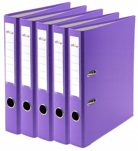 Iratgyűjtő könyvekhez és füzetekhez - A4 Binder 50 mm -es megerősített lila X5.