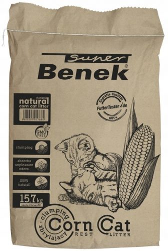 Alom nyulaknak és kis rágcsálóknak - Super Benek Corn Cat 25L kukorica kavics