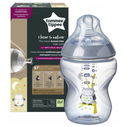 Bébiüveg - Tommee Tippee Anti -Color palack 0m+ 260ml