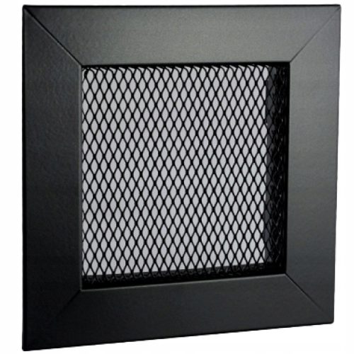 Szellőzőrács - Fekete fém szellőzőrács 10x10 hálóval