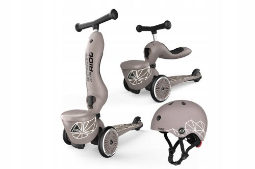 Gyermek robogó - Scoot and Ride Scooter 2in1 Ride + sisakbarna