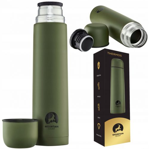  Hegyi kecske THERMOS termosz 1 l, zöld árnyalatok